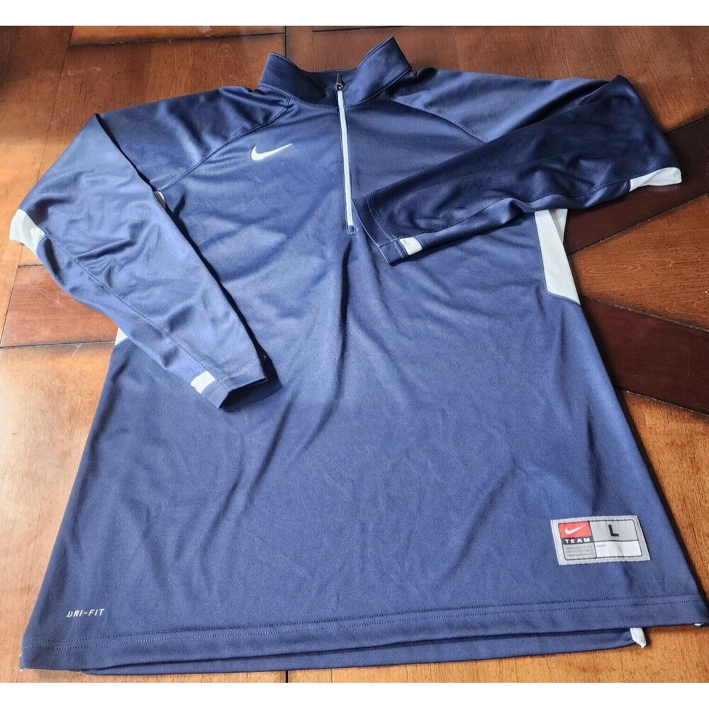 Nike Dri-Fit Quarter Zip 100% Polyester Men's Pullover Sweater Black Size L